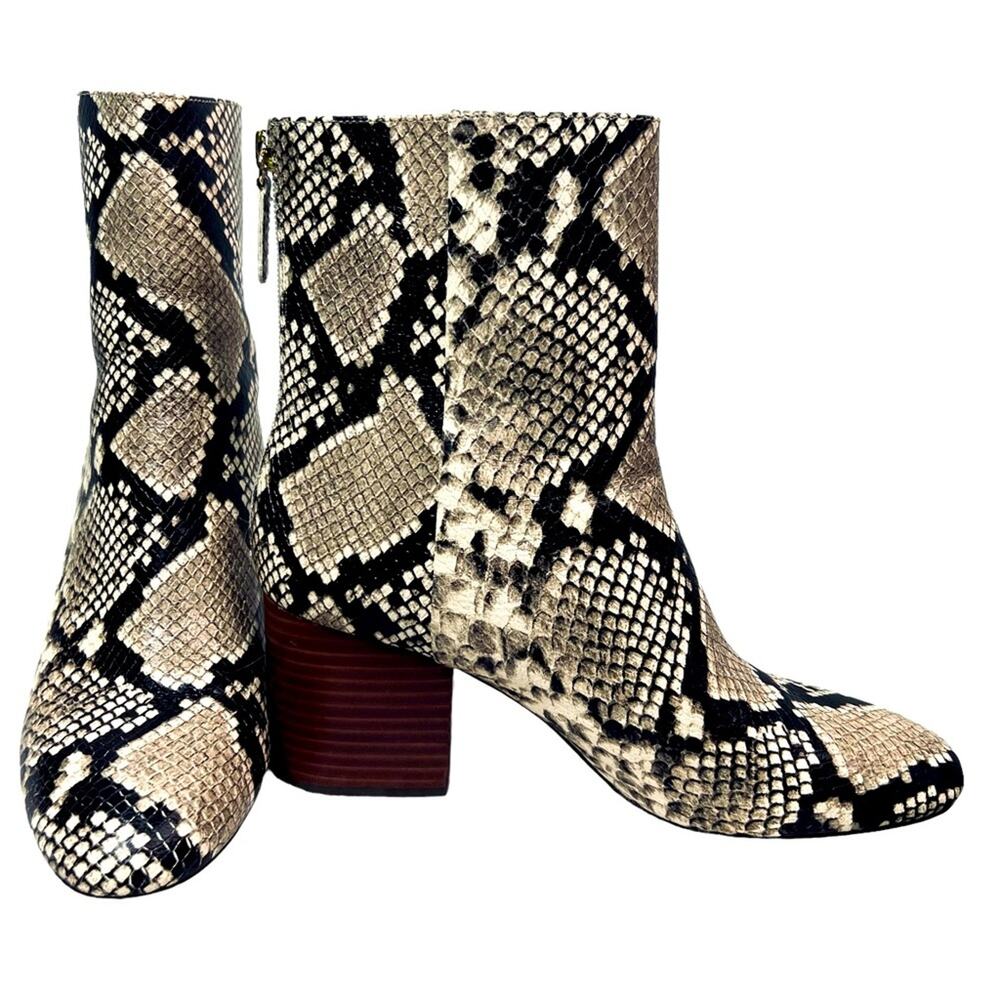 J. Crew Snakeprint Maya Boot with Stacked Heel 8.5 - image 6